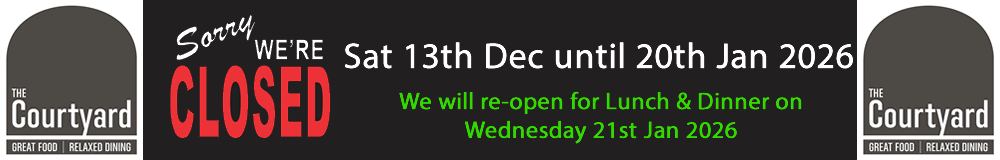 Sorry we will be closed for holidays....